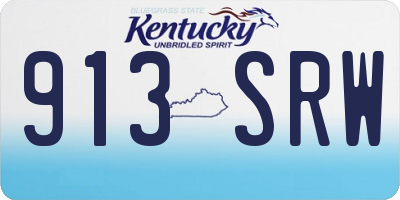 KY license plate 913SRW