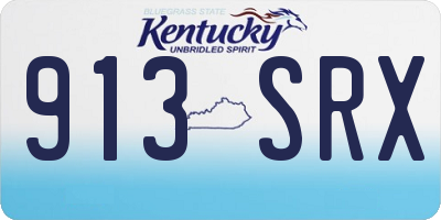 KY license plate 913SRX