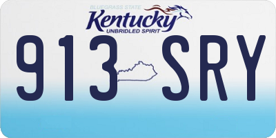 KY license plate 913SRY