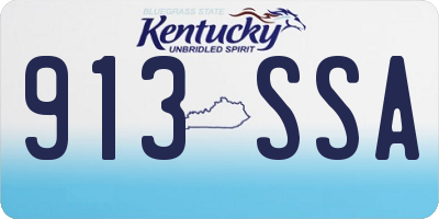 KY license plate 913SSA