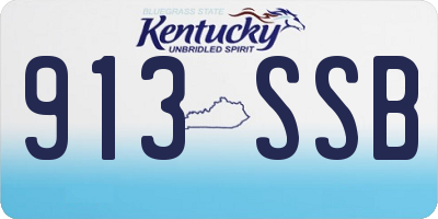 KY license plate 913SSB