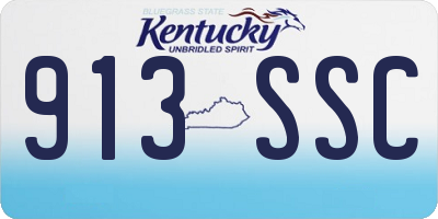 KY license plate 913SSC