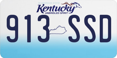 KY license plate 913SSD