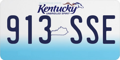 KY license plate 913SSE