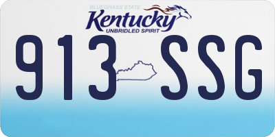 KY license plate 913SSG