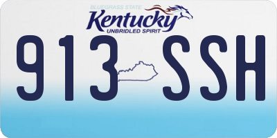 KY license plate 913SSH