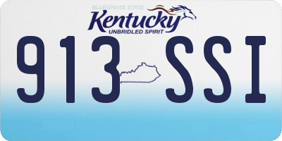 KY license plate 913SSI