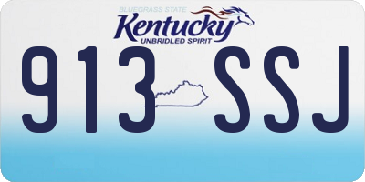 KY license plate 913SSJ