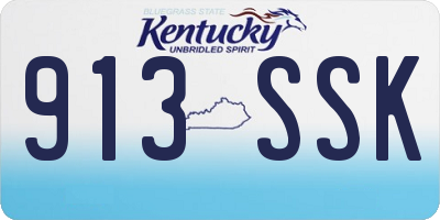 KY license plate 913SSK