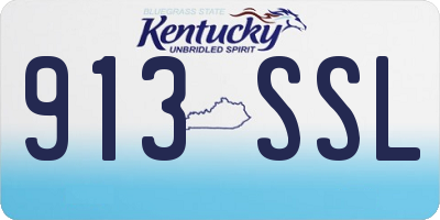 KY license plate 913SSL