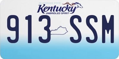 KY license plate 913SSM