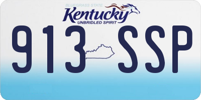 KY license plate 913SSP