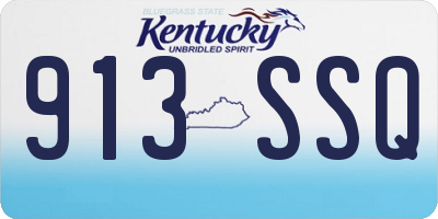 KY license plate 913SSQ