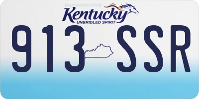 KY license plate 913SSR