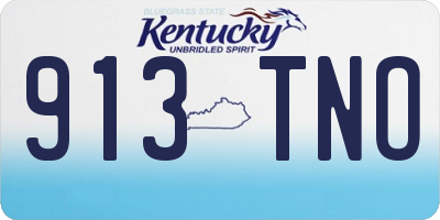KY license plate 913TNO
