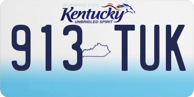 KY license plate 913TUK