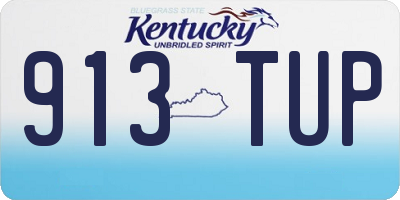 KY license plate 913TUP