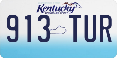 KY license plate 913TUR