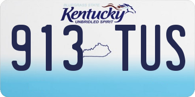 KY license plate 913TUS