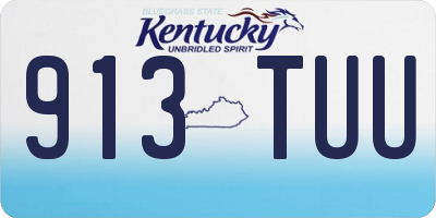 KY license plate 913TUU
