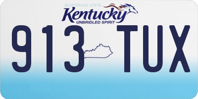 KY license plate 913TUX