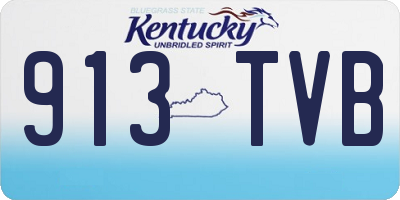 KY license plate 913TVB