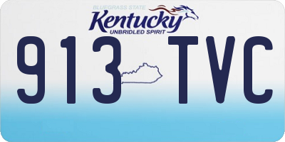 KY license plate 913TVC