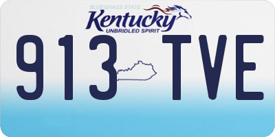 KY license plate 913TVE