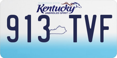 KY license plate 913TVF