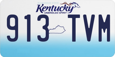 KY license plate 913TVM