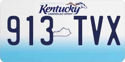 KY license plate 913TVX