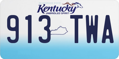 KY license plate 913TWA