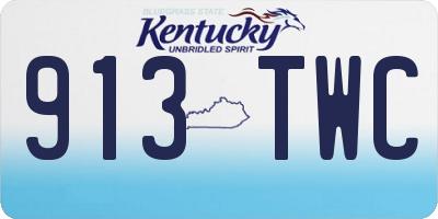 KY license plate 913TWC