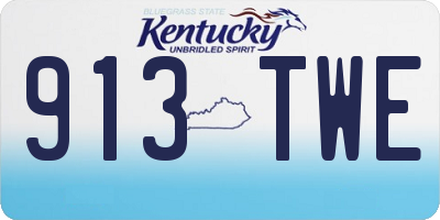 KY license plate 913TWE