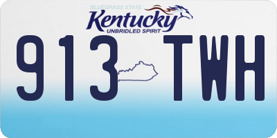 KY license plate 913TWH