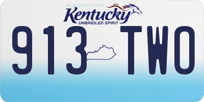 KY license plate 913TWO