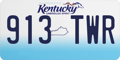 KY license plate 913TWR