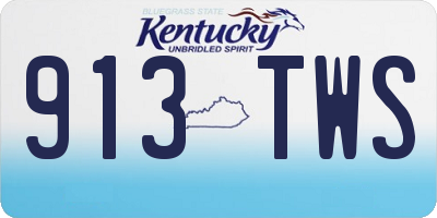 KY license plate 913TWS