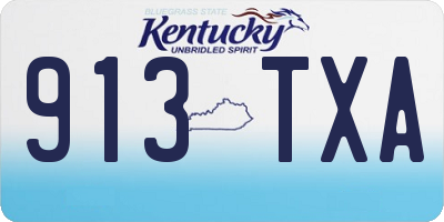 KY license plate 913TXA
