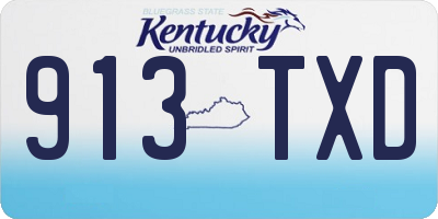 KY license plate 913TXD