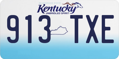 KY license plate 913TXE