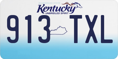 KY license plate 913TXL