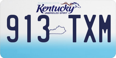 KY license plate 913TXM