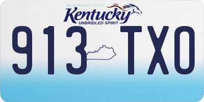 KY license plate 913TXO