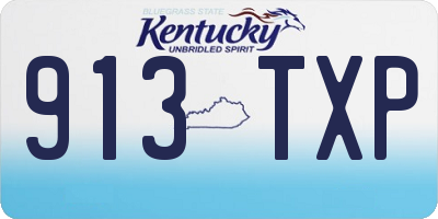 KY license plate 913TXP