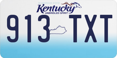 KY license plate 913TXT