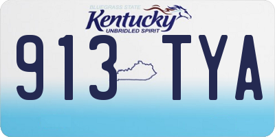 KY license plate 913TYA