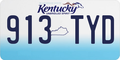 KY license plate 913TYD