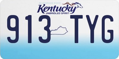 KY license plate 913TYG