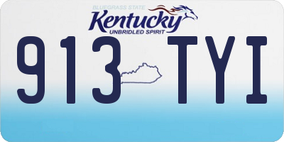 KY license plate 913TYI